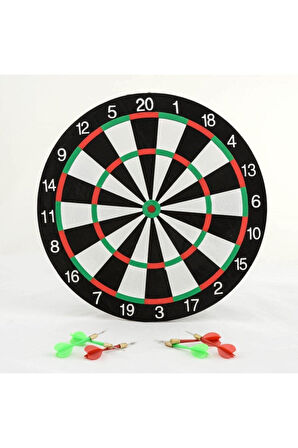 Eğitici Öğretici Çocuk Oyuncaklar Trenddünyası Çift Taraflı 30Cm Dart Tahtası Ve 4adet Ok