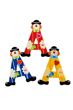 Kız Çocuk Oyuncak Erkek Çocuk Oyuncak Palyanço Ahşap Harf A Eğitici Oyuncaklar