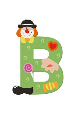 Kız Çocuk Oyuncak Erkek Çocuk Oyuncak Palyanço Ahşap Harf B Eğitici Oyuncaklar