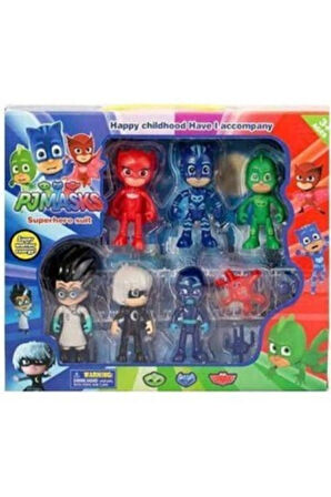 Eğitici Öğretici Çocuk Oyuncaklar Pijamaskeliler Pjmasks Figür Oyuncakları 6lı Set Pijamasks Figur