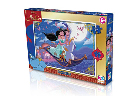 Eğitici Oyuncak KS Puzzle 50 Parça Aladdin Kız Erkek Çocuk Eğitici