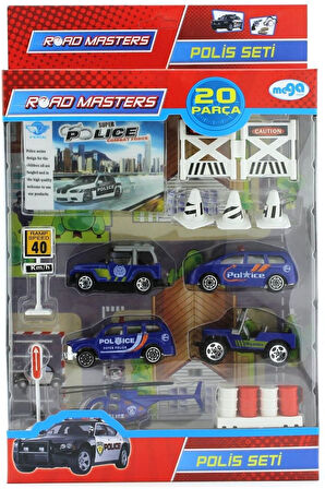 Kız Çocuk Oyuncak Erkek Çocuk Oyuncak Die Cast Polis Oyun Seti 20 Parça Eğitici Oyuncaklar