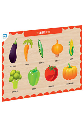 Kız Çocuk Oyuncak Erkek Çocuk Oyuncak CAAHS-3205 CA GAMES AHŞAP SEBZELER BUL-TAK Eğitici Oyuncaklar