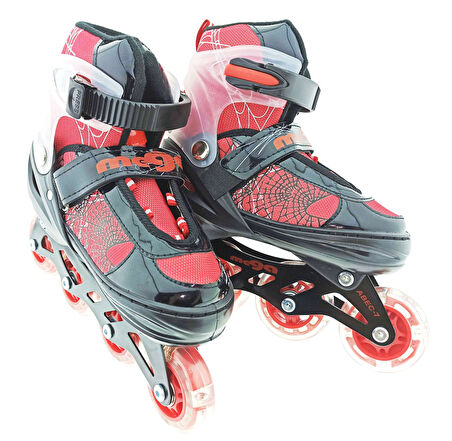 Kız Erkek Çocuk Oyuncak Mega Işıklı Kırmızı Örümcek Paten Kız Erkek Çocuk Eğitici