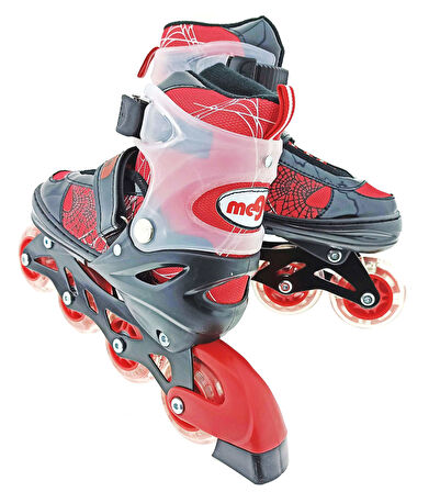 Kız Erkek Çocuk Oyuncak Mega Işıklı Kırmızı Örümcek Paten Kız Erkek Çocuk Eğitici