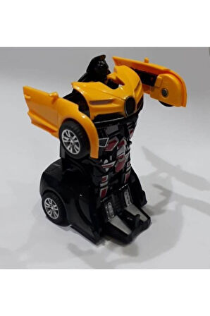 Eğitici Öğretici Çocuk Oyuncaklar Robota Dönüşen Araba Bugatti Sarı