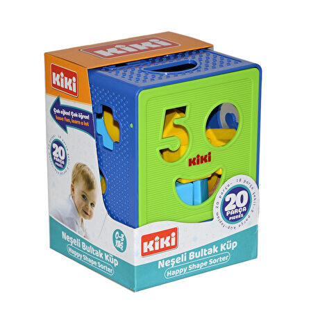 Eğlenceli Oyuncak AE-1210 Kiki, 20 Parça Neşeli Bultak Küp / 0-3 yaş Kız Erkek Çocuk Eğitici Eğiti