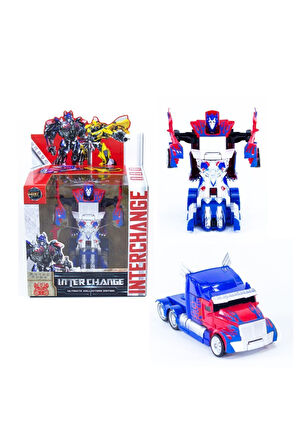 Eğitici Öğretici Çocuk Oyuncaklar Tek Tuşla Robota Dönüşen Transformers Optimus Çek Bırak Araba