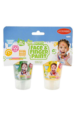 Kız Çocuk Oyuncak Erkek Çocuk Oyuncak 2in1 Doğal Yüz ve Parmak Boyası 2’li Eğitici Oyuncaklar