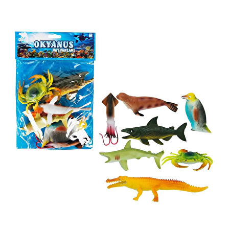 Eğlenceli Oyuncak S01000713 OKYANUS HAYVANLARI BYK.POŞET 7Lİ - 81220 Kız Erkek Çocuk Eğitici Eğiti