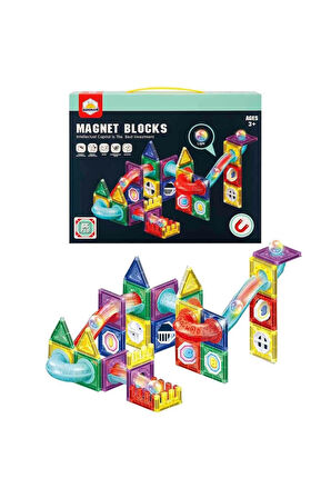 Kız Çocuk Oyuncak Erkek Çocuk Oyuncak 4399 SUN-YFN-MANYETİK BLOK IŞIKLI 66PRÇ Eğitici Oyuncaklar