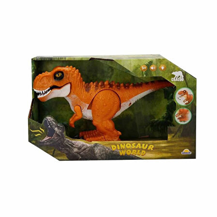 Eğlenceli Oyuncak Sesli ve Işıklı Yürüyen Dinozor Kız Erkek Çocuk Eğitici