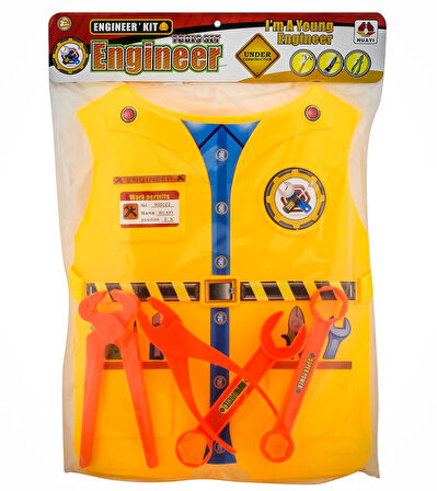 Öğretici Oyuncak Plastik Kostümlü Mühendis Seti Kız Erkek Çocuk Eğitici