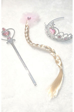 Eğitici Öğretici Çocuk Oyuncaklar Anna ve elsa saç taç asa seti