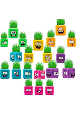 Eğitici Öğretici Çocuk Oyuncaklar Çim Adam Kare Emoji Şekilli Çim Adam Surat 4Adet Okul Öncesi Sonra