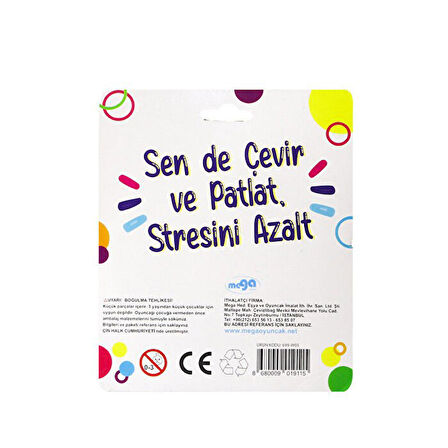 Eğitici Oyuncak Pop İt Renkli Stres Çarkı Kız Erkek Çocuk Eğitici