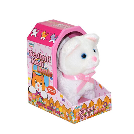 Eğlenceli Oyuncak 47191 Sesli ve Hareketli Jamina Sevimli Kedi Lottie Kız Erkek Çocuk Eğitici Eğit