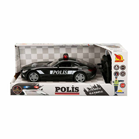 Kız Erkek Çocuk Oyuncak 20357 Uzaktan Kumandalı Suncon Işıklı Polis Arabası 21cm Kız Erkek Çocuk Eğitici