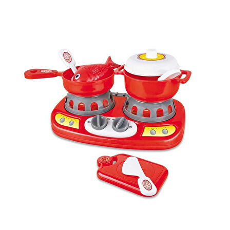 Eğlenceli Oyuncak S00001333 EV ALETİ OCAK SET SES/IŞIK-SUN Kız Erkek Çocuk Eğitici