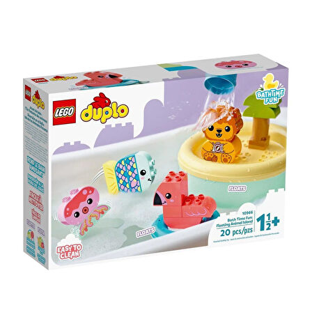Eğlenceli Oyuncak 10966 LEGO® Duplo® Banyo Zamanı Eğlencesi: Yüzen Hayvan Adası, 20 parça, +1,5 yaş Kız Erkek Çocuk Oy
