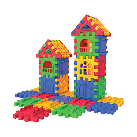 Eğlenceli Oyuncak 03702 Dede, Puzzle City 64 Parça Kız Erkek Çocuk Eğitici