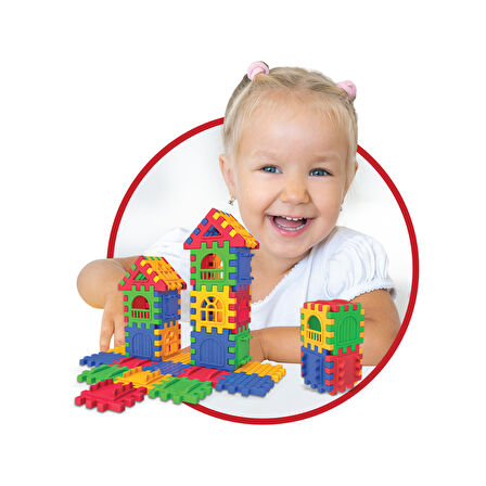 Eğlenceli Oyuncak 03702 Dede, Puzzle City 64 Parça Kız Erkek Çocuk Eğitici