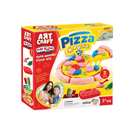 Kız Erkek Çocuk Oyuncak 03572 Dede, Pizza Seti Oyun Hamuru 150 gr / +3 yaş Kız Erkek Çocuk Eğitici Eğiti