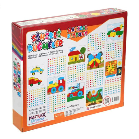 Öğretici Oyuncak 037 Matrax, Sihirli Düğmele - Magical Buttons Kız Erkek Çocuk Eğitici Eğitici Oy
