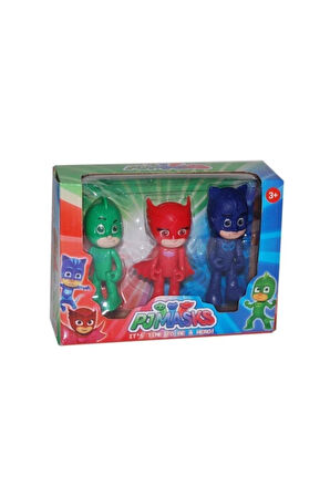 Eğitici Öğretici Çocuk Oyuncaklar Unisex Çocuk Turuncu Pijimaskeliler Aksiyon Figür Oyuncak Seti 3lü