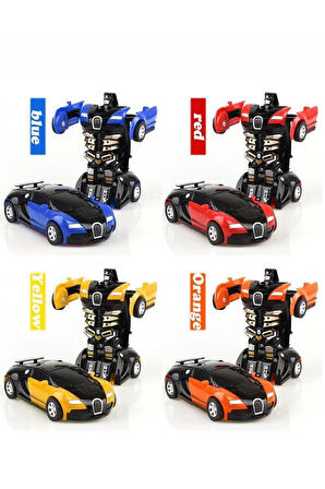 Eğitici Öğretici Çocuk Oyuncaklar Robota Dönüşen Bugatti Model Araba 1Adet