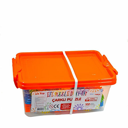 Eğlenceli Oyuncak 416 Çarklı Puzzle 100 Parça -Efetoys Kız Erkek Çocuk Eğitici