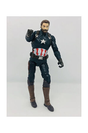 Eğitici Öğretici Çocuk Oyuncaklar Orta Boy 17Cm Işıklı Hareketli Avengers Yenilmezler Oyuncak Captai