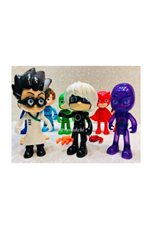 Eğitici Öğretici Çocuk Oyuncaklar Pj Mask Pija Maskeliler Oyuncak Figür Seti 12 Parça Pj Masks