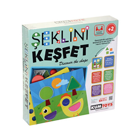 Öğretici Oyuncak 5306 KumToys, Şeklini Keşfet / +2 yaş Kız Erkek Çocuk Eğitici