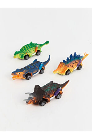 Eğitici Öğretici Çocuk Oyuncaklar 4'LÜ Oyuncak Dinazor Arabalar