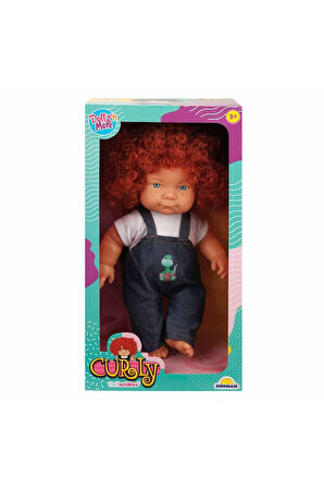 Kız Çocuk Oyuncak Erkek Çocuk Oyuncak 30151 Sunman, Curly Kıvırcık Saçlı Bebek 35cm Eğitici Oyuncakl