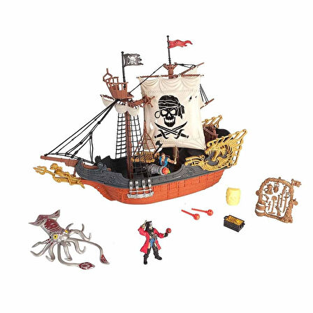 Eğitici Oyuncak 505106 Korsan Oyun Seti Büyük Gemi -Sunman Kız Erkek Çocuk Eğitici Eğitici Oyunc