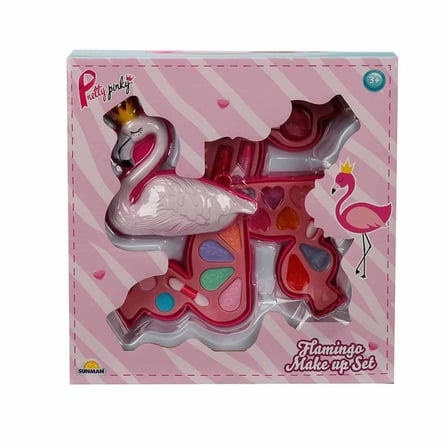 Öğretici Oyuncak Flamingo Şekilli 3 Katlı Makyaj Güzellik Seti Kız Erkek Çocuk Eğitici Eğitici Oy