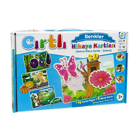 Eğlenceli Oyuncak LC7207 Laço, Cırtlı Hikaye Kartları Renkler Kız Erkek Çocuk Eğitici Eğitici Oyun