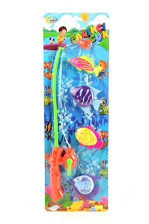Eğitici Öğretici Çocuk Oyuncaklar Balık Oyunu Mıknatıslı Oltalı 5 Parça Balık Oyun Seti