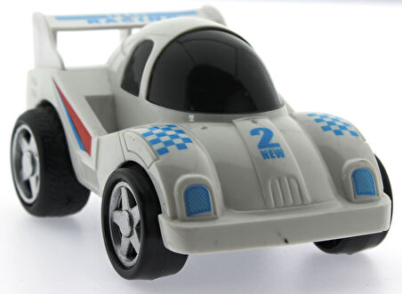 Eğlenceli Oyuncak Sürtmeli Kırılmaz Beyaz Yarış Arabası F559 Kız Erkek Çocuk Eğitici Eğitici Oyunc