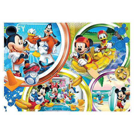 Kız Erkek Çocuk Oyuncak MCH 113 Mickey Mouse 200 Parça Puzzle -KS Puzzle Kız Erkek Çocuk Eğitici Eğitici