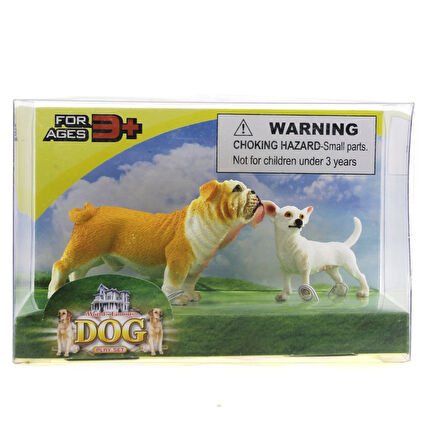 Öğretici Oyuncak Buldog ve Şivava (Chihuahua) Model Hayvan Köpek Kız Erkek Çocuk Eğitici Eğitici