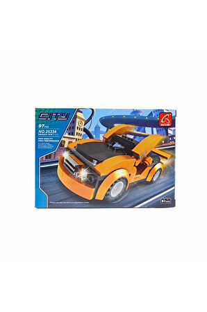 Kız Çocuk Oyuncak Erkek Çocuk Oyuncak Ausini City 97 Parça Turuncu Spor Araba Eğitici Oyuncaklar
