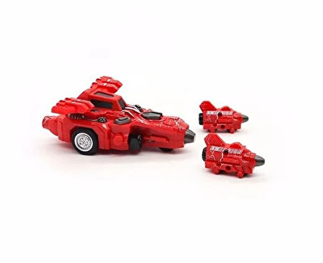 Kız Erkek Çocuk Oyuncak Sürtmeli Roket Atan Kırmızı Uzay Korsanı Araba Kız Erkek Çocuk Eğitici Eğitici O