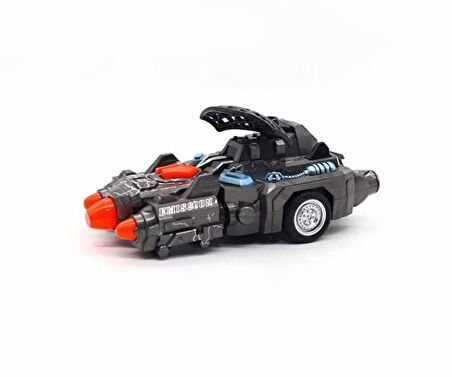 Öğretici Oyuncak Sürtmeli Roket Atan Gri Uzay Korsanı Araba Kız Erkek Çocuk Eğitici Eğitici Oyunc