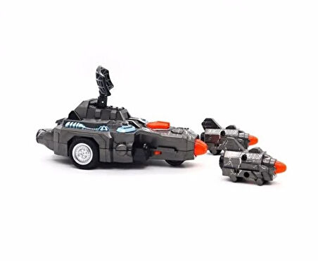 Öğretici Oyuncak Sürtmeli Roket Atan Gri Uzay Korsanı Araba Kız Erkek Çocuk Eğitici Eğitici Oyunc