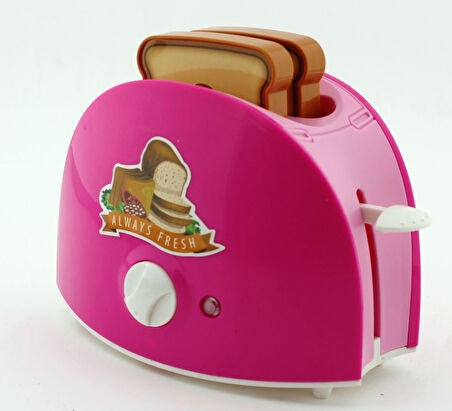 Öğretici Oyuncak Mini Ekmek Kızartma Makinesi Koyu Pembe 1014 Kız Erkek Çocuk Eğitici Eğitici Oyu