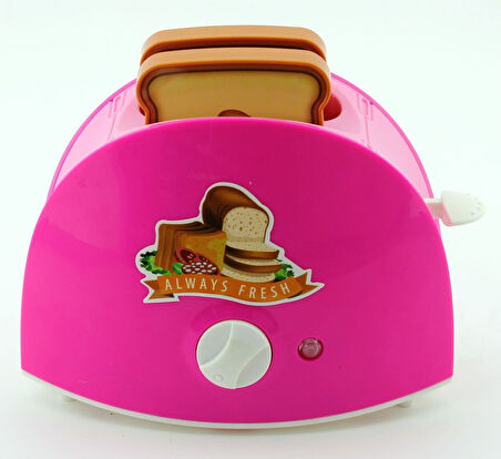 Öğretici Oyuncak Mini Ekmek Kızartma Makinesi Koyu Pembe 1014 Kız Erkek Çocuk Eğitici Eğitici Oyu