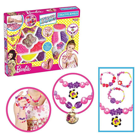 Eğlenceli Oyuncak 03182 Barbie Takı Seti İkili Kutu Kız Erkek Çocuk Eğitici